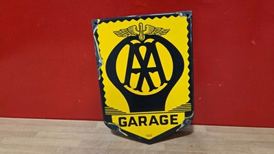 Lot 431 - AA GARAGE REPRODUCTION ENAMEL SIGN 12" X 9"