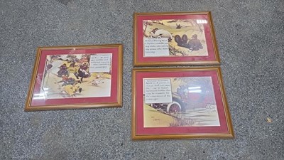 Lot 565 - 3 X FRAMED FUNNY AUTOMOBILE PRINTS
