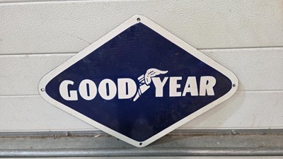 Lot 377 - GOOD YEAR REPRODUCTION ENAMEL SIGN 20" X 14"