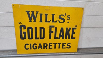 Lot 605 - WILLS'S GOLD FLAKE REPRODUCTION, ENAMEL SIGN 24" X 18"