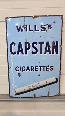 Lot 729 - WILLS'S CAPSTAN CIGARETTES REPRODUCTION,ENAMEL SIGN 36" X 24"