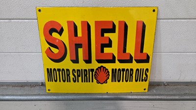 Lot 771 - SHELL MOTOR SPIRIT REPRODUCTION ENAMEL SIGN 15" X 12"
