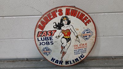 Lot 201 - SKELLY LUBRICANTS REPRODUCTION ENAMEL SIGN 12" DIA