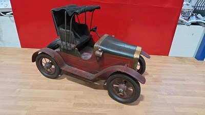 Lot 591 - WOODEN VINTAGE CAR