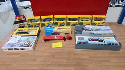 Lot 767 - BOX OF VINTAGE SCALE MODEL TRUCKS