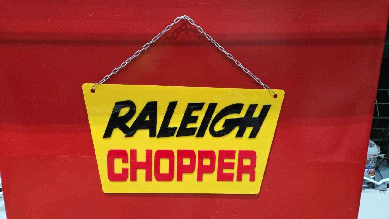 Lot 161 - RALEIGH CHOPPER PERSPEX SIGN 21