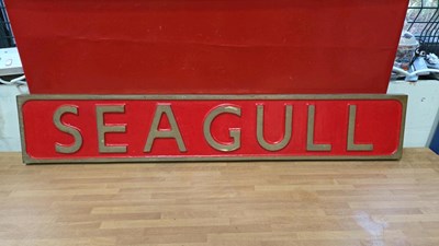 Lot 421 - SEAGULL LOCOMOTIVE PLATE 43" X 8"