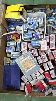 Lot 221 - ASSORTMENT OF CAR ELECTRIC PARTS, PLUGS, ROTOR ARMS, POINTS ETC