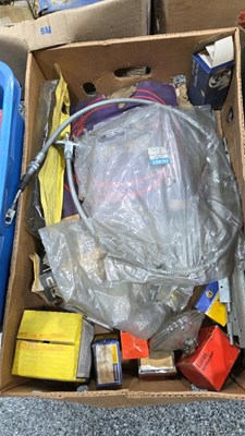 Lot 835 - BOXES OF BRAKE PARTS AND CABLES