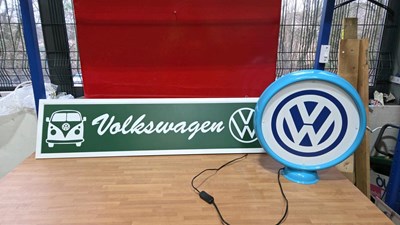 Lot 324 - 2 VW LIGHT UP SIGNS