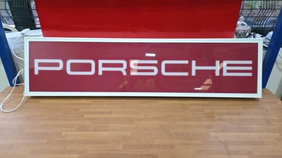Lot 391 - ILLUMINATED PORSCHE SIGN 47" X 12"