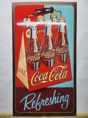 Lot 13 - COCA COLA METAL SIGN 23" X 40"