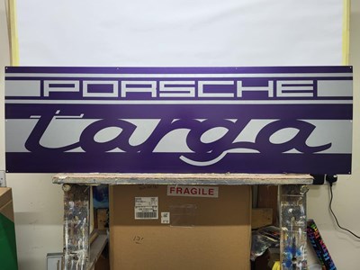 Lot 103 - PORSCHE TARGA METAL SIGN 15" X 50"