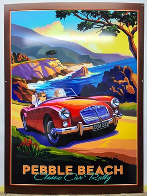 Lot 185 - PEBBLE BEACH MG METAL SIGN 24" X 32"