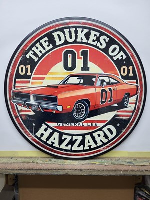 Lot 223 - THE DUKES OF HAZZARD GENERAL LEE , MDF SIGN 23" DIA
