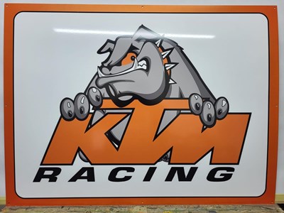 Lot 309 - KTM RACING METAL SIGN 26" X 35"