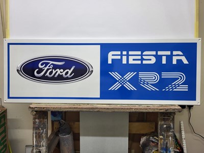 Lot 463 - FORD FIESTA XR2 RETRO , MDF SIGN 16" X 48"