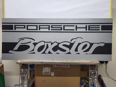 Lot 695 - PORSCHE BOXTER METAL SIGN 19" X 50"