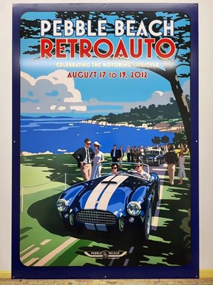 Lot 727 - COBRA PEBBLE BEACH METAL SIGN 24" X 35"