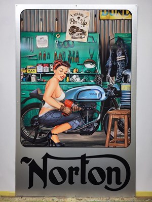 Lot 781 - NORTON METAL SIGN 24" X 39"