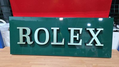 Lot 65 - ROLEX STYLE PLASTIC SIGN 42" X 14"