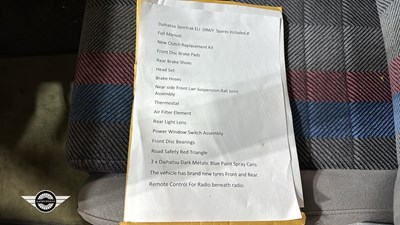 Lot 834 - 1991 DAIHATSU SPORTRAK ELI