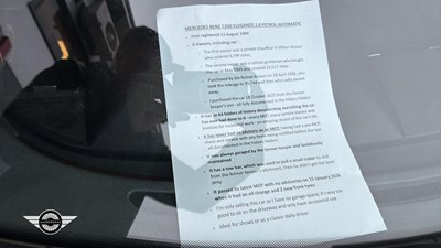 Lot 899 - 1994 MERCEDES C200 AUTO