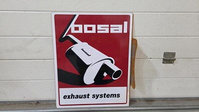 Lot 697 - BOSAL EXHAUST SYSTEM,DOUBLE SIDED REPRODUCTION SIGN 20" X 16"