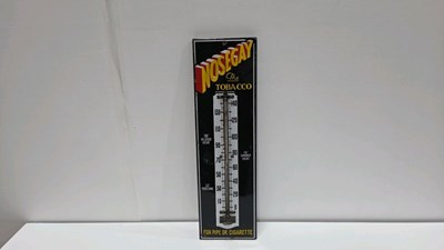 Lot 531 - NOSEGAY ENAMEL THERMOMETER 24" X 8"
