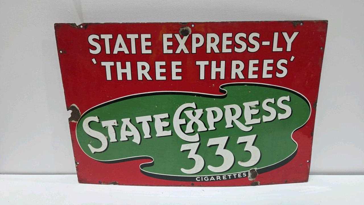 Lot 623 - STATE EXPRESS 333 ENAMEL SIGN 30