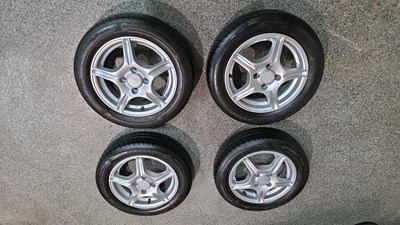 Lot 877 - 4 X PEUGEOT ALLOY WHEELS & TYRES