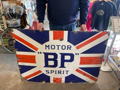 Lot 261 - RARE ORIGINAL 'BP' MOTOR SPIRIT SIGN