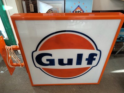 Lot 535 - DOUBLE SIDED GULF HANGING SIGN