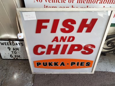 Lot 540 - LIGHT UP FISH & CHIPS SIGN