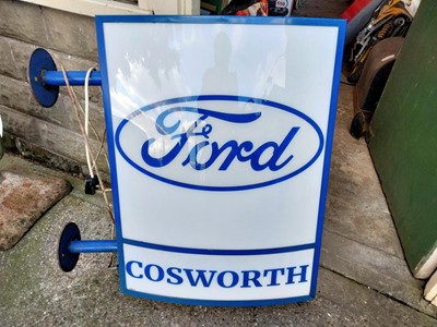 Lot 542 - DOUBLE SIDED FORD COSWORTH SIGN