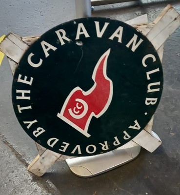Lot 433 - CARAVAN CLUB ROUND METAL SIGN