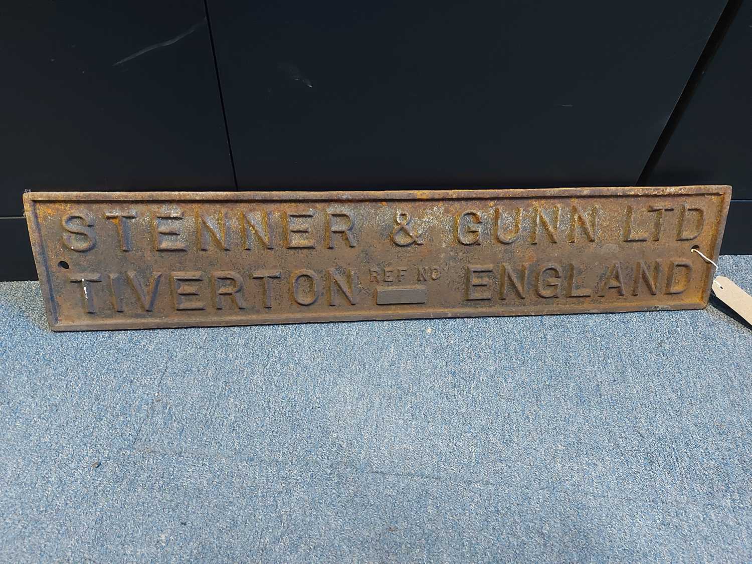 Lot 562 - STENNER & GUNN LTD TIVERTON SIGN