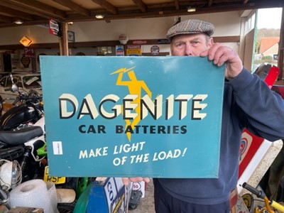 Lot 596 - DAGENITE CAR BATTERIES SIGN