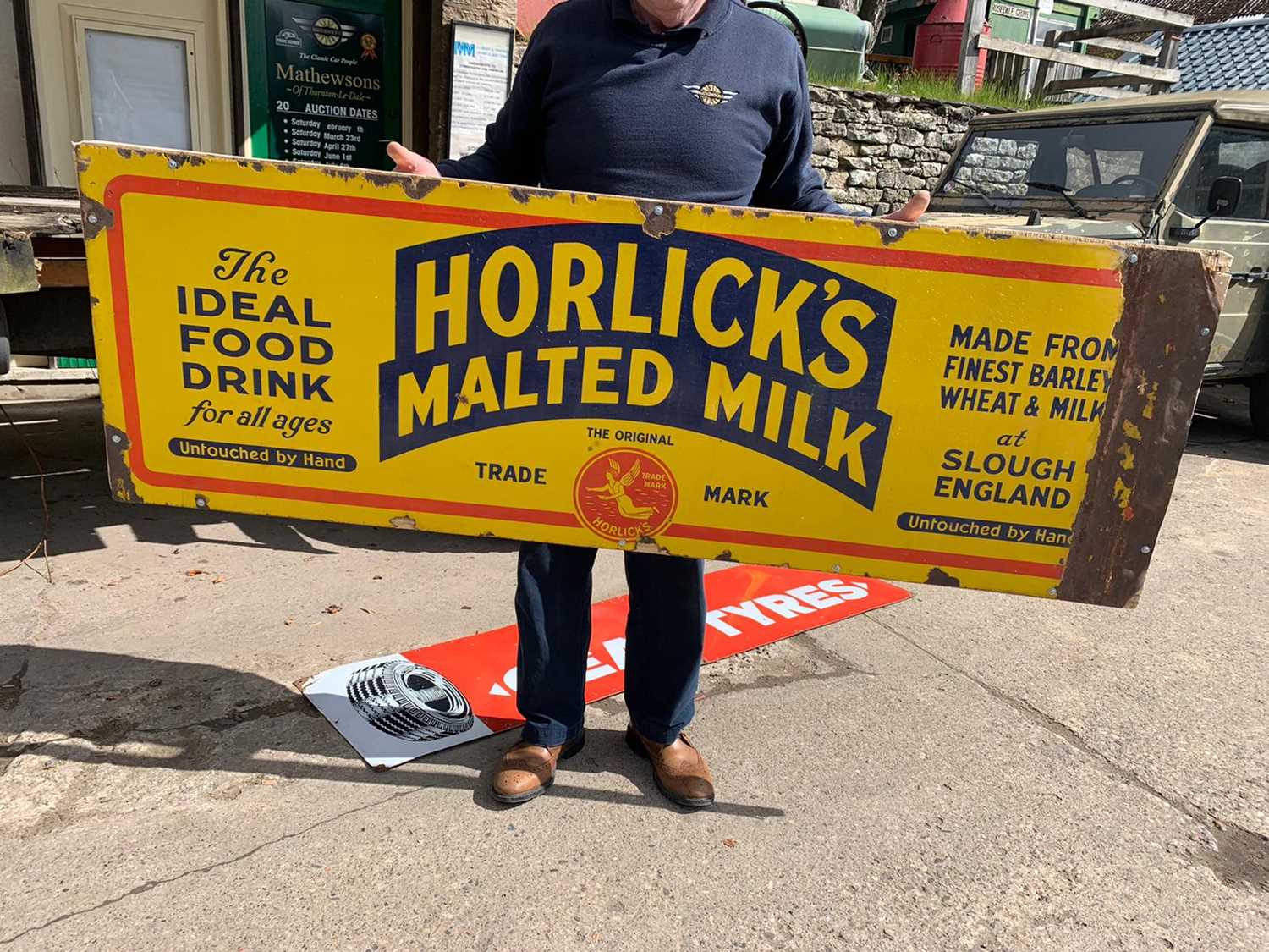 Lot 441 - HORLICKS MALTED MILK SIGN