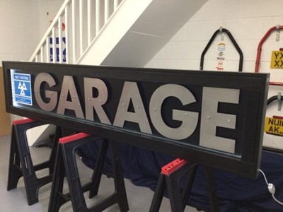 Lot 123 - LARGE ILLUMINATED GARAGE SIGN