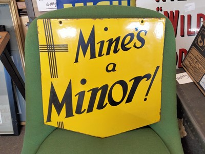 Lot 261 - MINE'S A MINOR DOUBLE SIDED SIGN