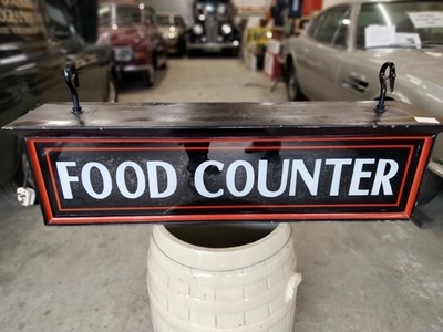 Lot 279 - "FOOD COUNTER" ILLUMINATED SIGN (DOUBLE SIDED)