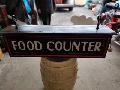 Lot 279 - "FOOD COUNTER" ILLUMINATED SIGN (DOUBLE SIDED)