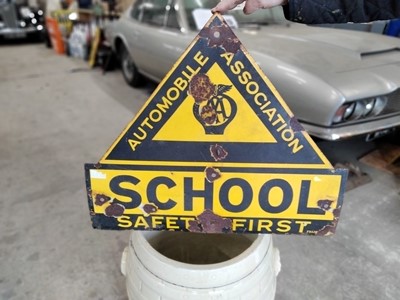 Lot 476 - ENAMEL AA SCHOOL SIGN