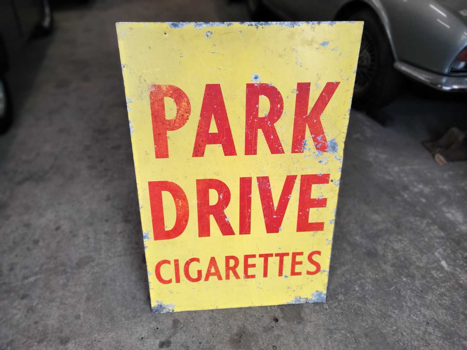 Lot 486 PARK DRIVE CIGARETTES SIGN