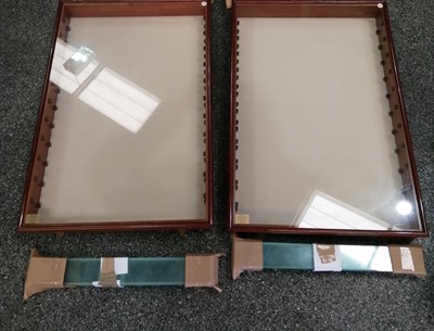 Lot 566 - 2x PICTURE PRIDE DISPLAY CABINETS WITH SHELVES