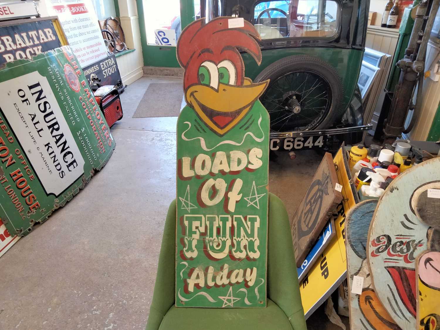 Lot 602 - WOODY WOODPECKER SIGN