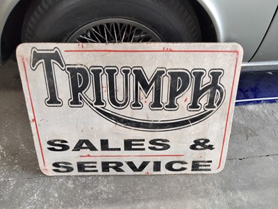 Lot 606 - WOODEN TRIUMPH SIGN