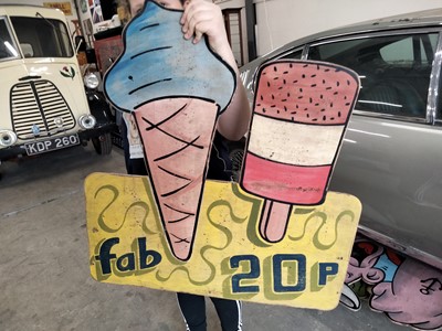 Lot 625 - FAB ICE CREAM SIGN