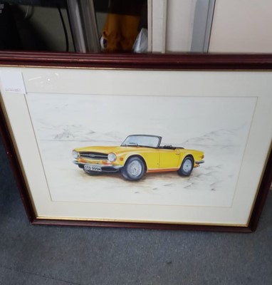 Lot 126 - TRIUMPH TR6 FRAMED PICTURE